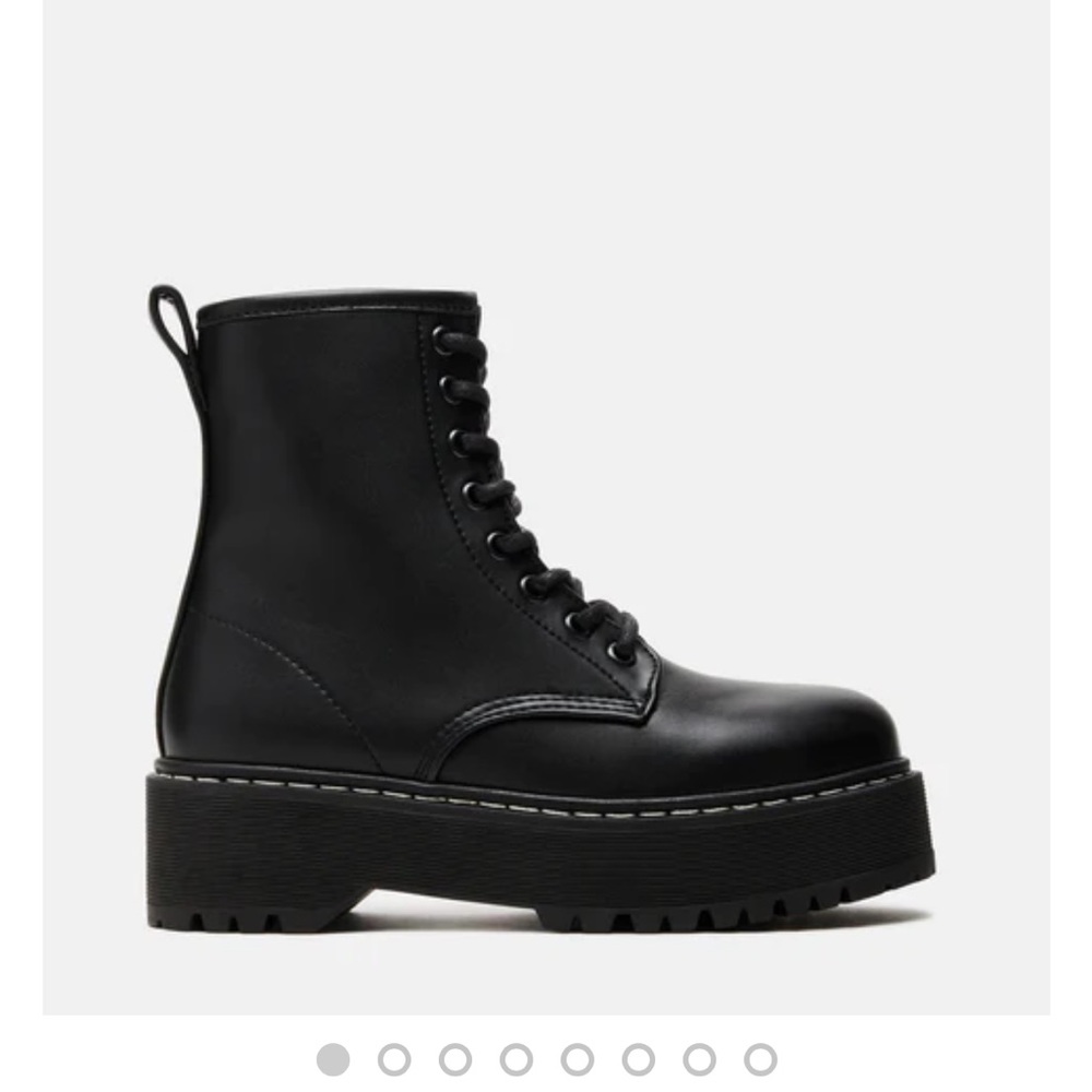 Betty black combat boots
